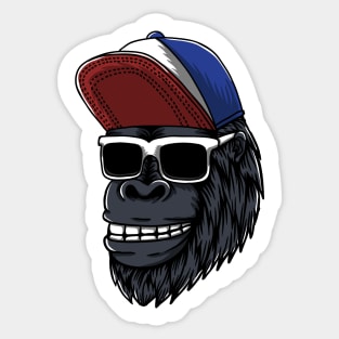 Cool Gorilla Head Sticker